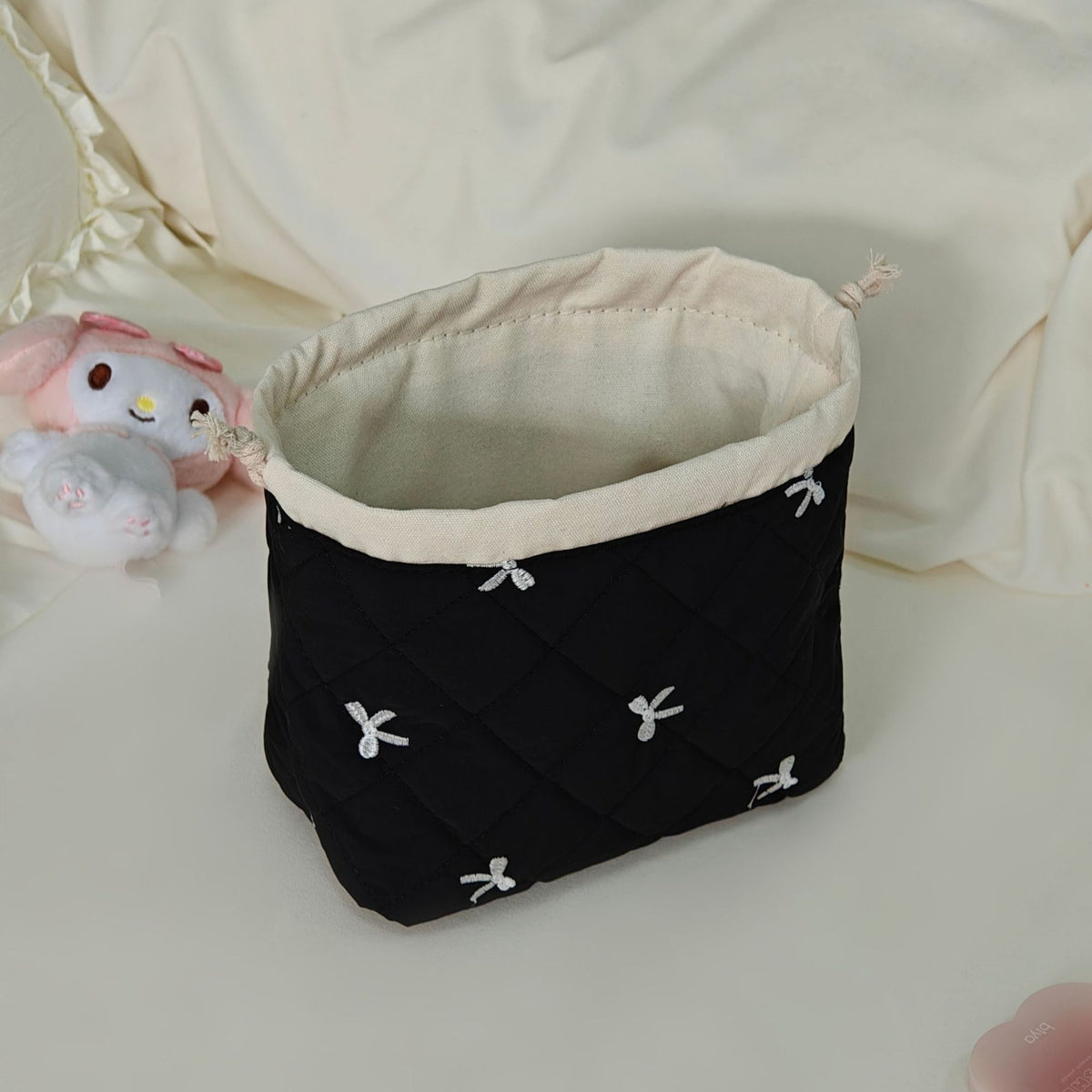 Large Capacity Polyester Drawstring Portable Cosmetics Cosmetic Bags