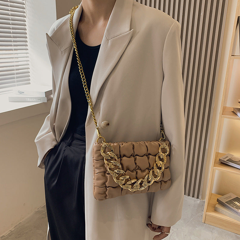 Women's Plaid Chain Spring Super Popular Fashion Women's Shoulder Bag