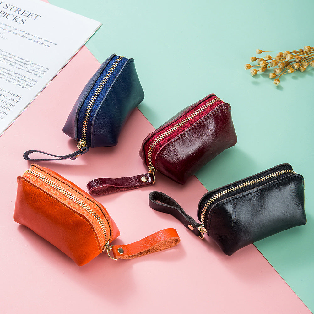 Women's & Men's & Pocket Zipper Simple Solid Color Coin Purses