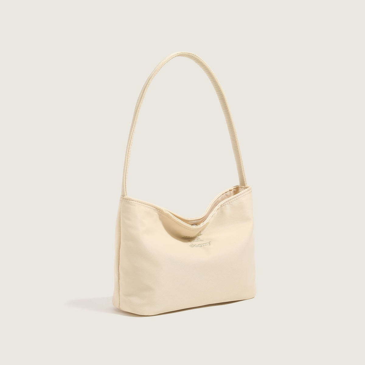 Women's Simple Nylon Embroidery Underarm Lightweight Gentle Solid Bags