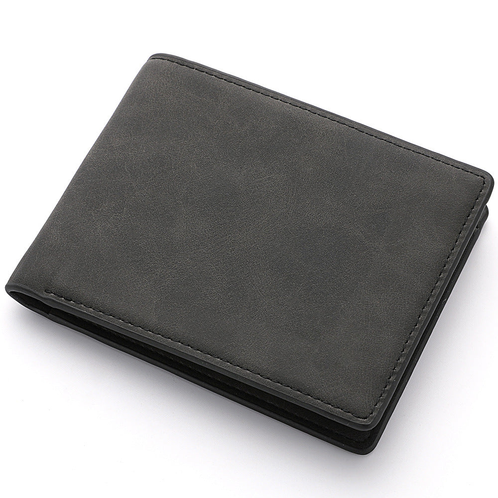 Men's Short Simple Zipper Soft Leather Lightweight Men's Wallets