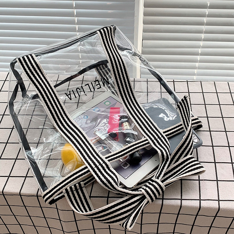 Stylish Storage Toiletries Transparent Commute Shopping Cosmetic Bags