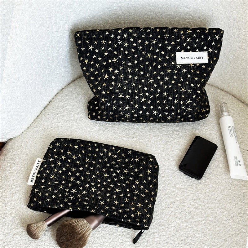 Classic Style Sweet Korean Portable Skin Care Large Makeup Bag