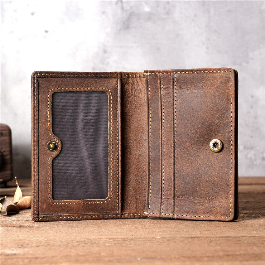 Men's First Layer Cowhide Driving License Leather Card Holder
