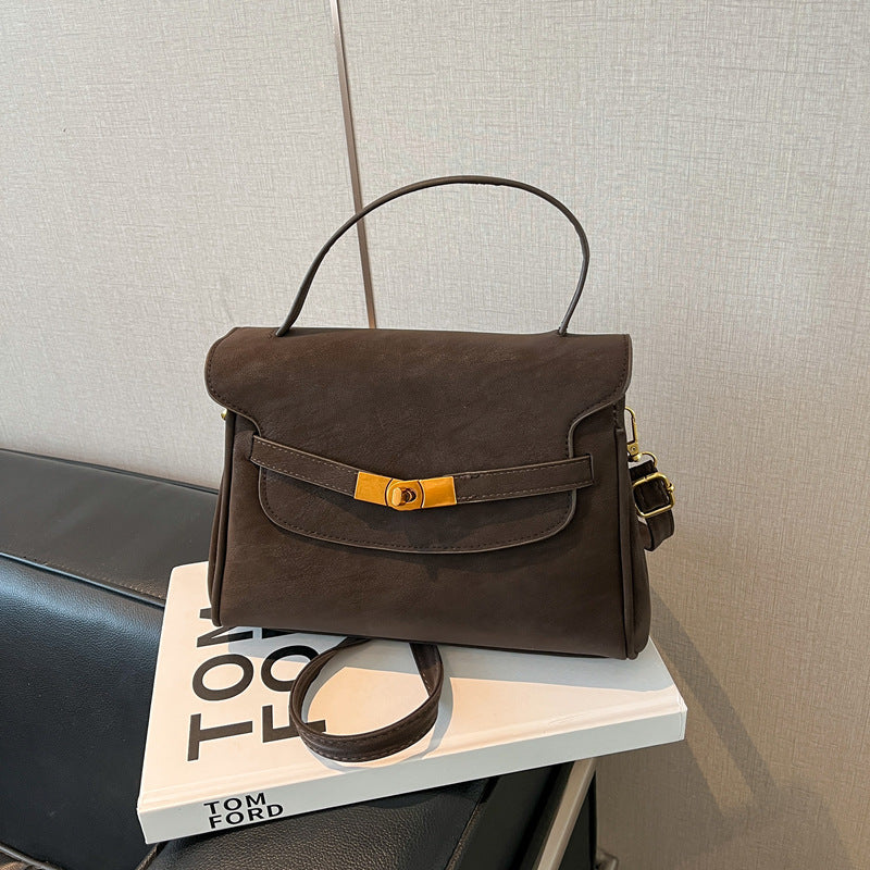 Women's Deerskin Veet Fashionable Retro Winter Texture Western Style Light Luxury Women's Shoulder Bag