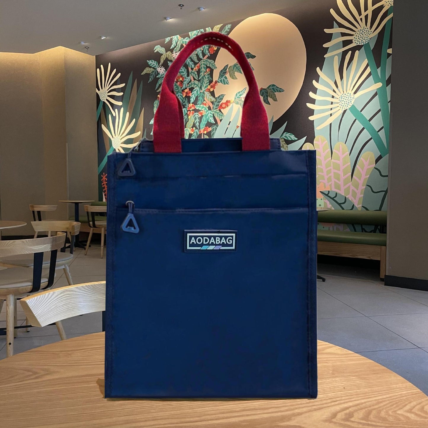 Umbrella Cloth Mummy Simple Large Capacity Zipper Lunch Handbags