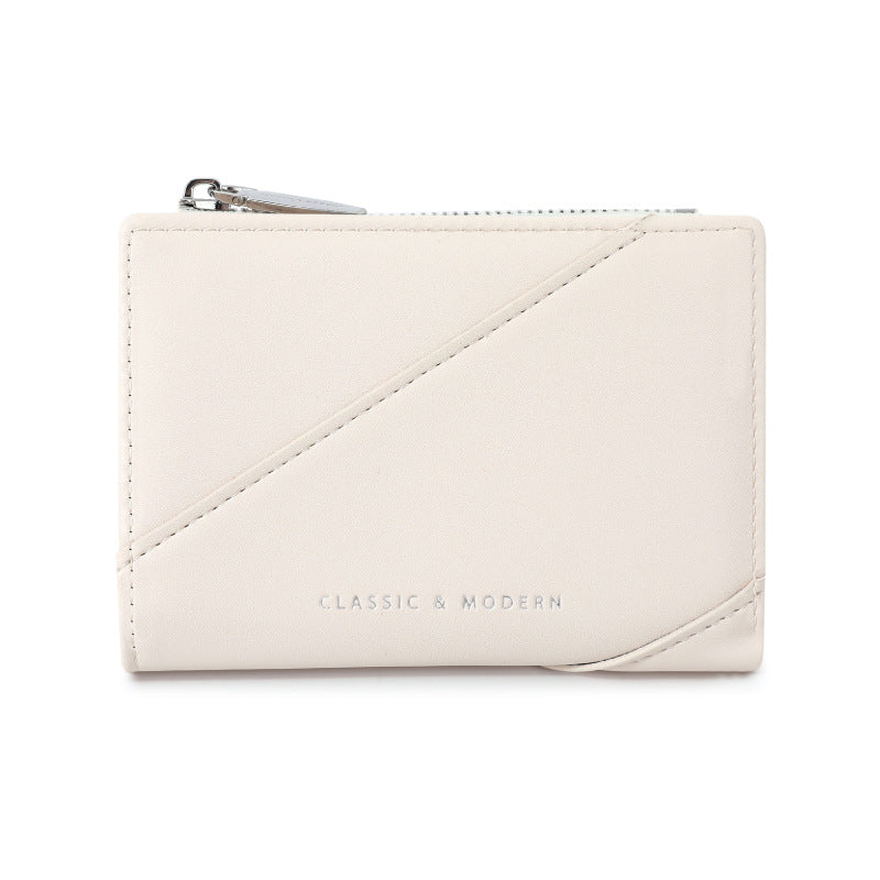 Classy Women's Short Stitching Fashion Korean Ladies Wallet