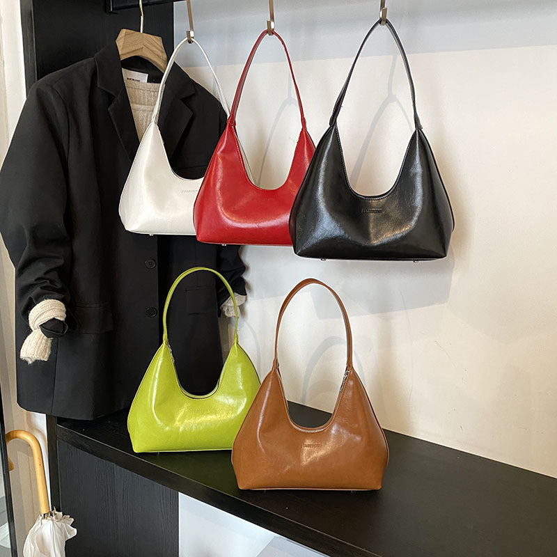 Flow Simple Textured Fashion Underarm Western Patent Leather Candy Shoulder Bags