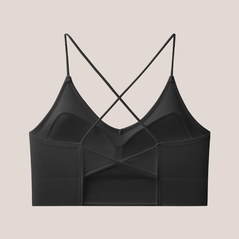 Strap Backless Bandeau One-piece Fixed Cup Tanks Camis