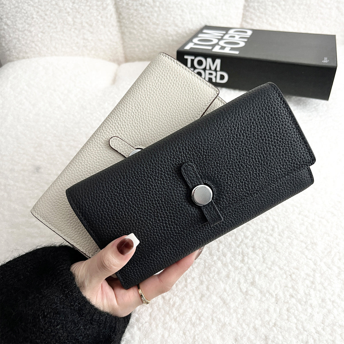 Women's Fashion Long Genuine Leather Design Clutch Large Ladies Wallet