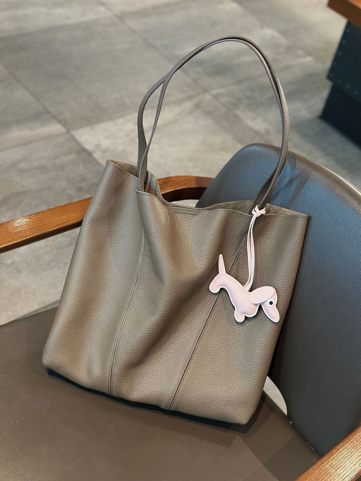 Women's First Layer Cowhide Portable Shopping Large Capacity Mother Women's Shoulder Bag
