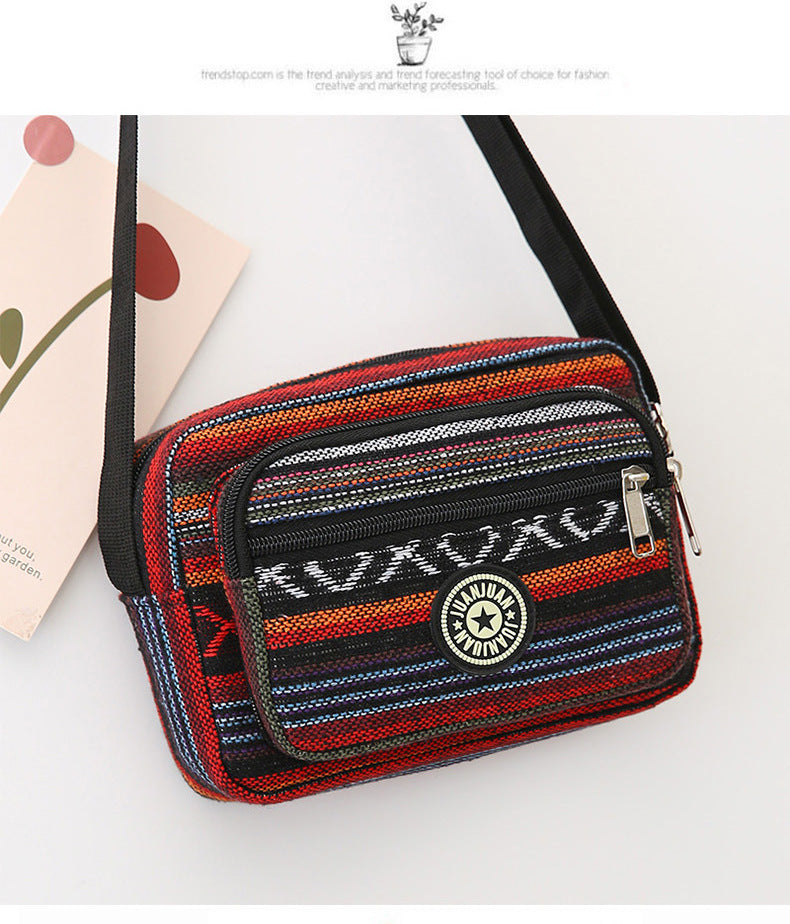 Women's Fashion Canvas Ethnic Style Large Capacity Shoulder Bags