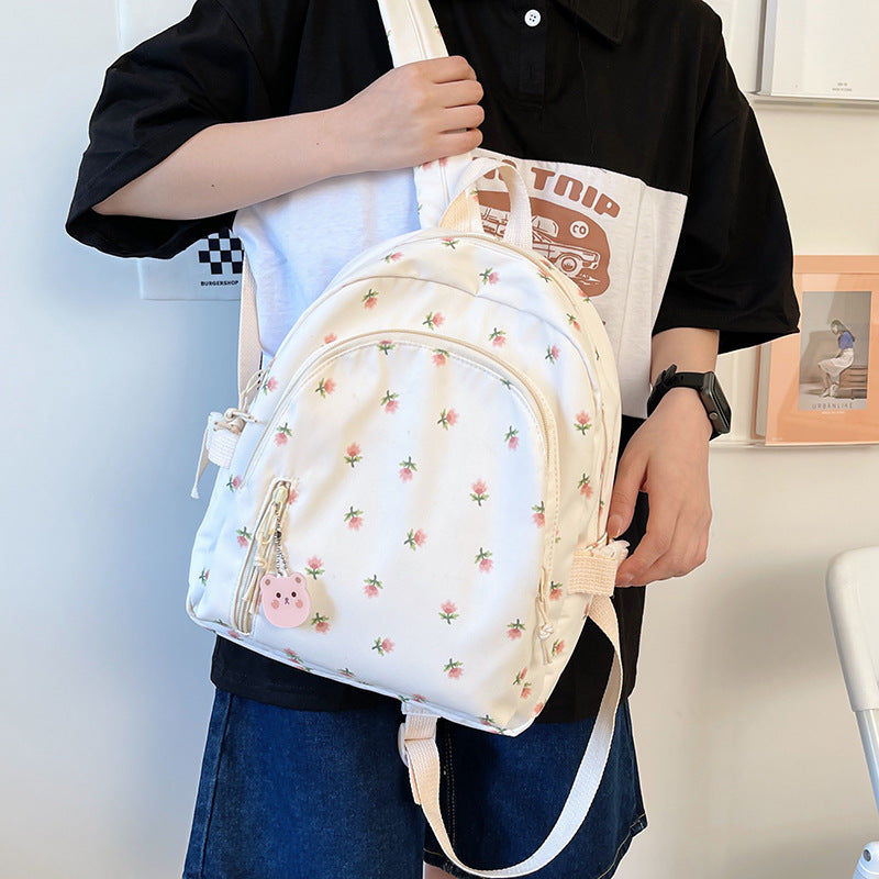 Mini Niche Korean Style Primary Printed Backpacks