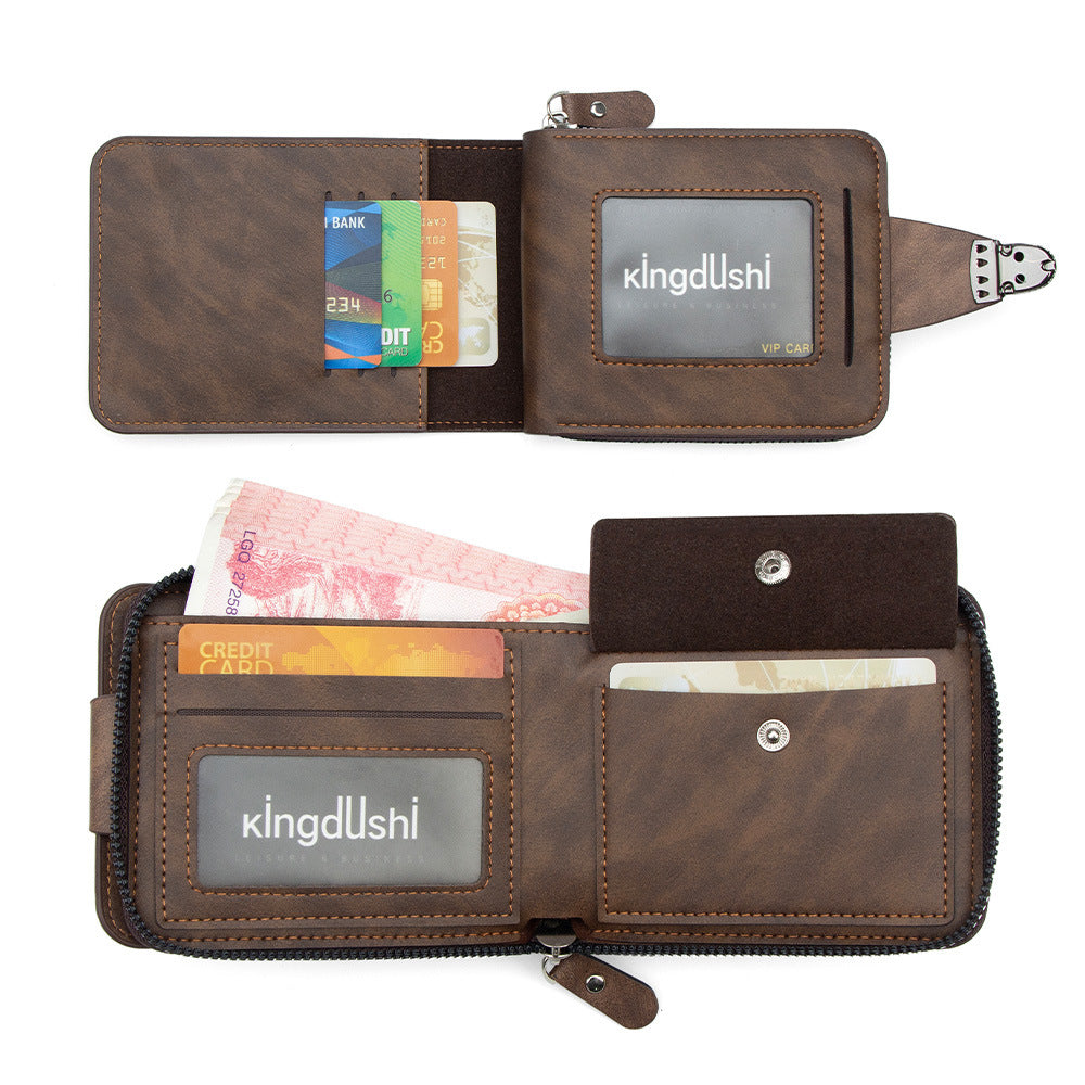 Men's Retro Short With Business Large Capacity Multi Slots Men's Wallet