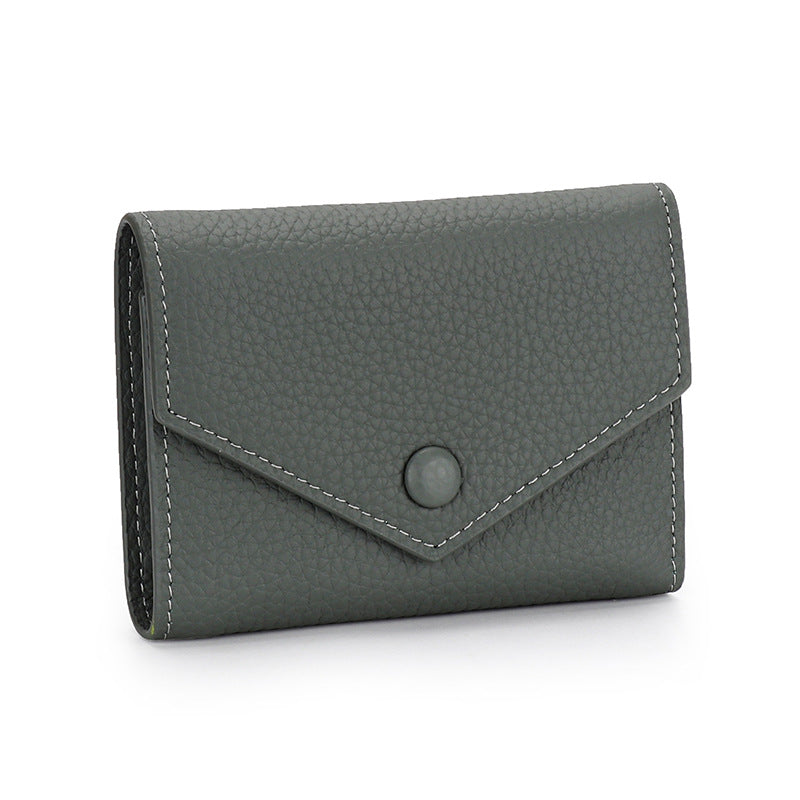 Women's Soft Cowhide Genuine Leather Short Cute Girly Ladies Wallet