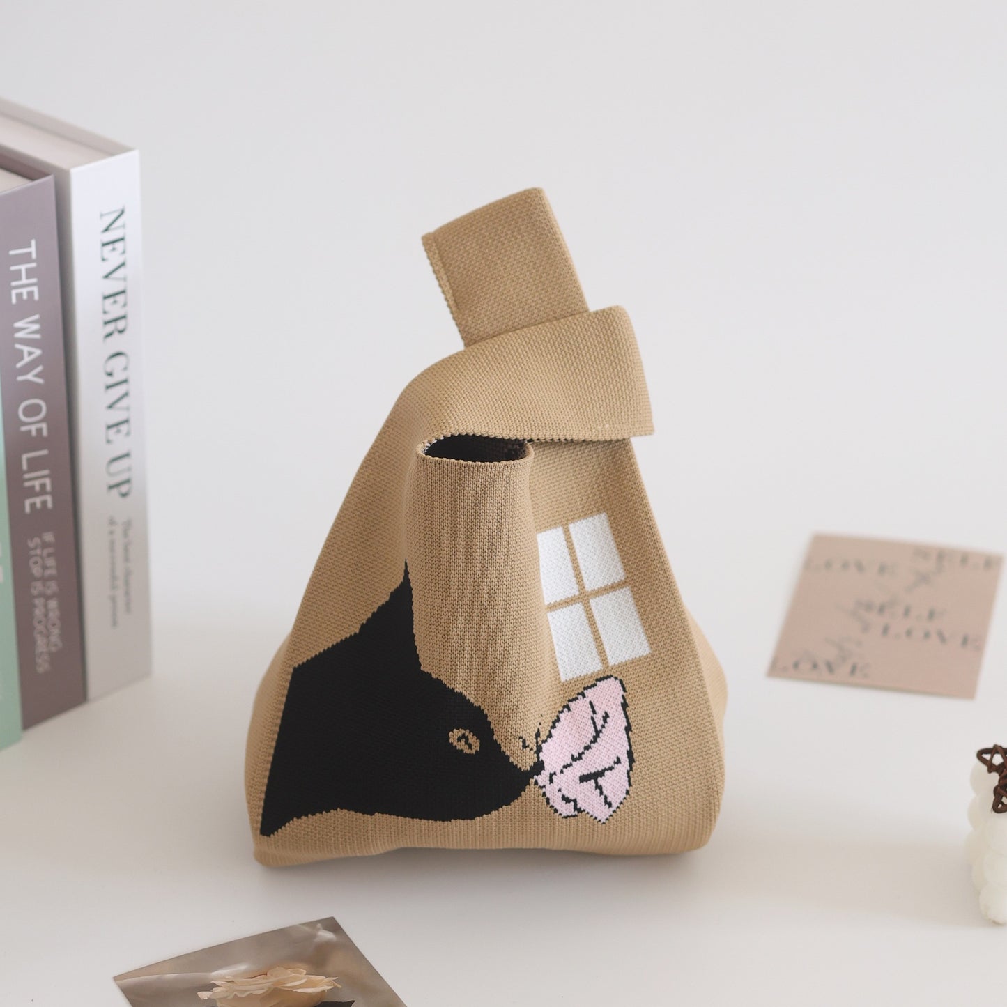 Unique Women's Knitted Woven Vest Simple Handbags