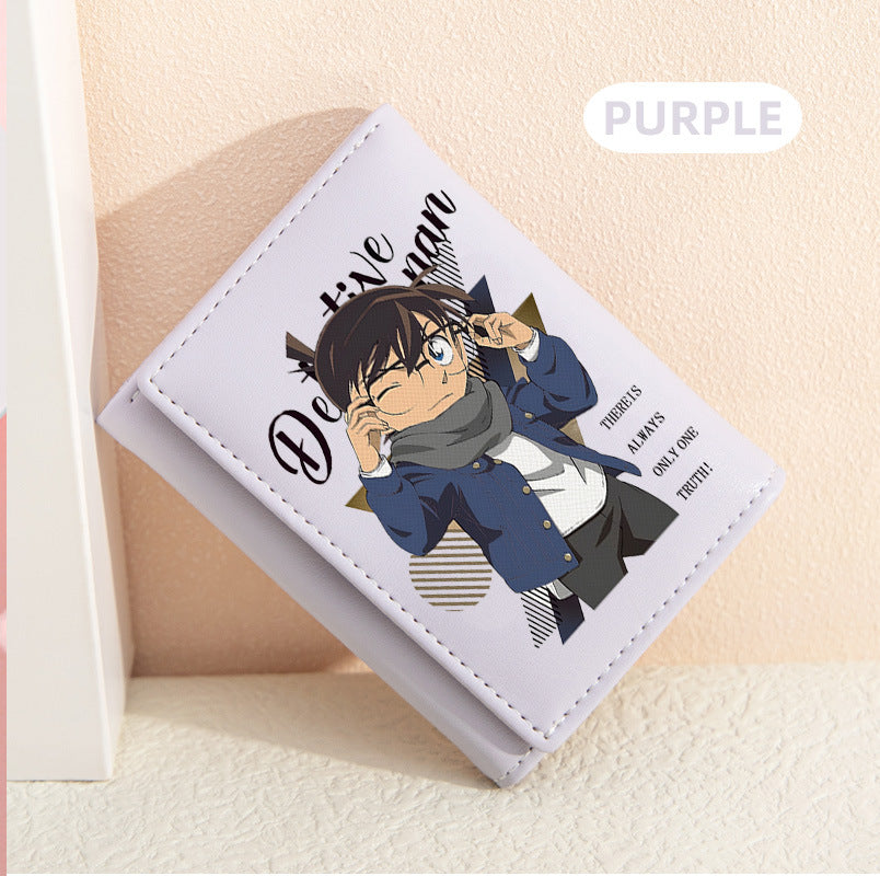 Women's Detective Conan Peripheral Mini Short For Ladies Wallet