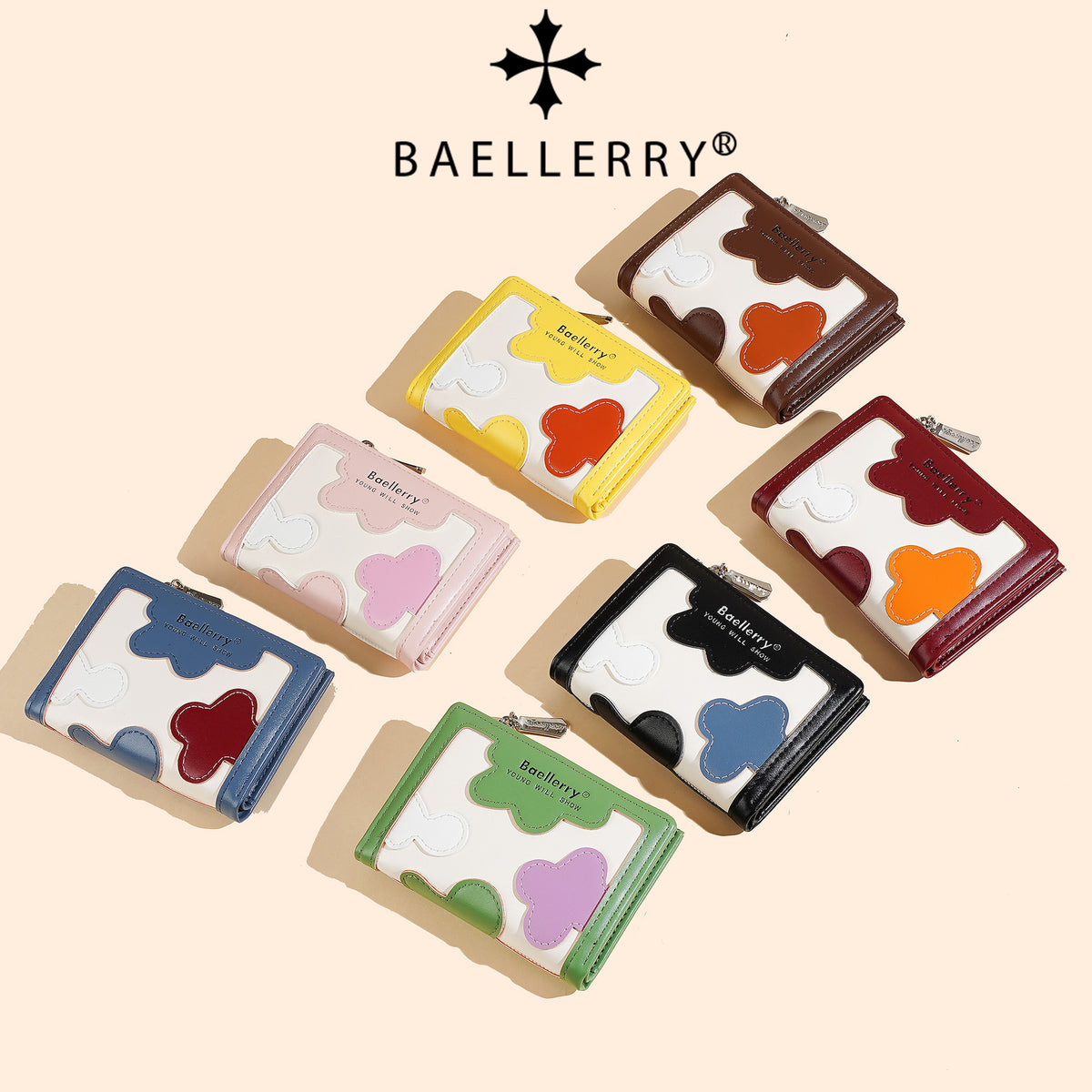 Women's Short High-grade Contrast Color Cartoon Fashion Fresh Ladies Wallet