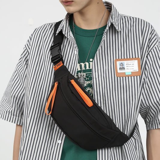 Women's & Men's & Large Capacity Nylon Printed Solid Men's Chest Bags