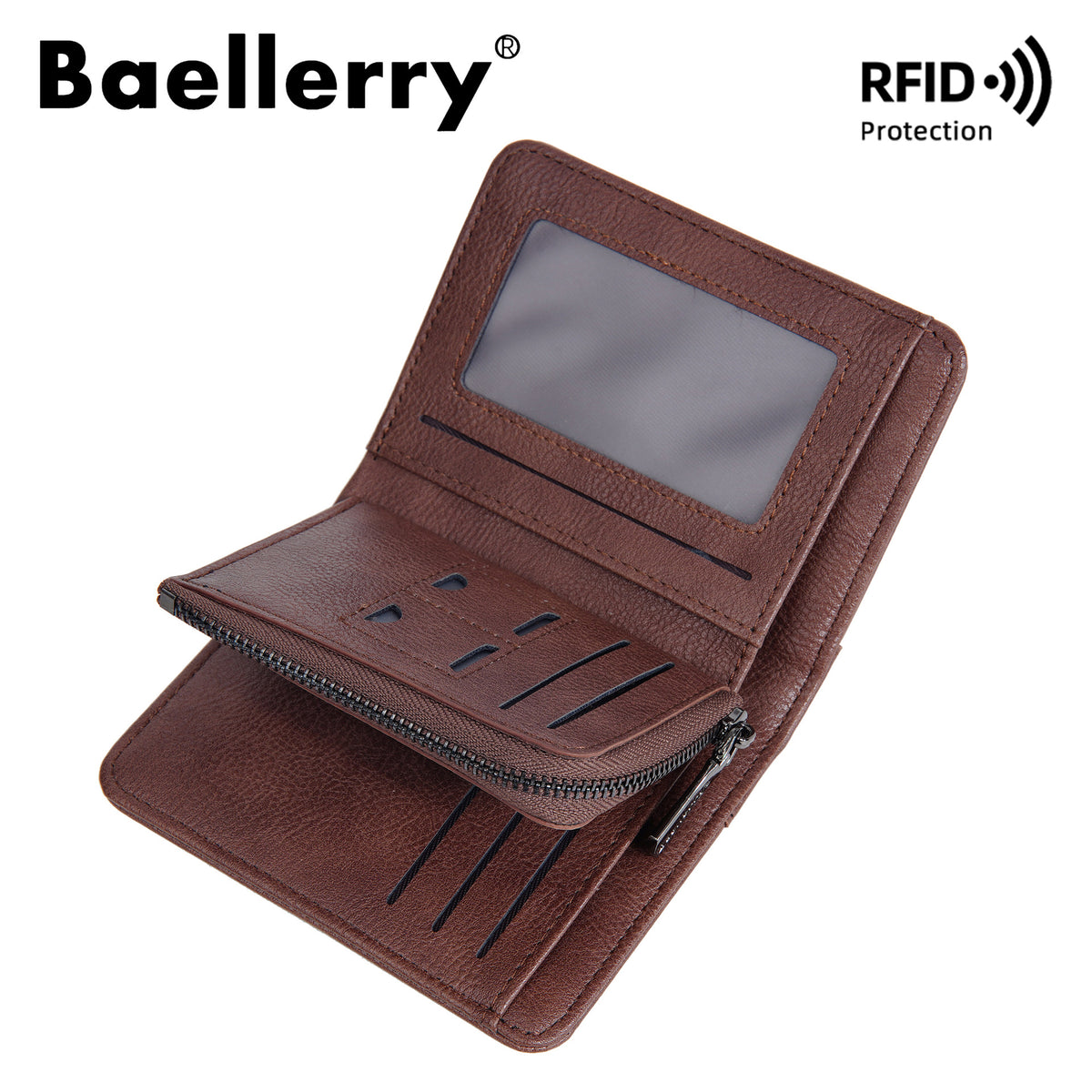 Men's Retro Short Business Multiple Slots Large Capacity High Men's Wallet