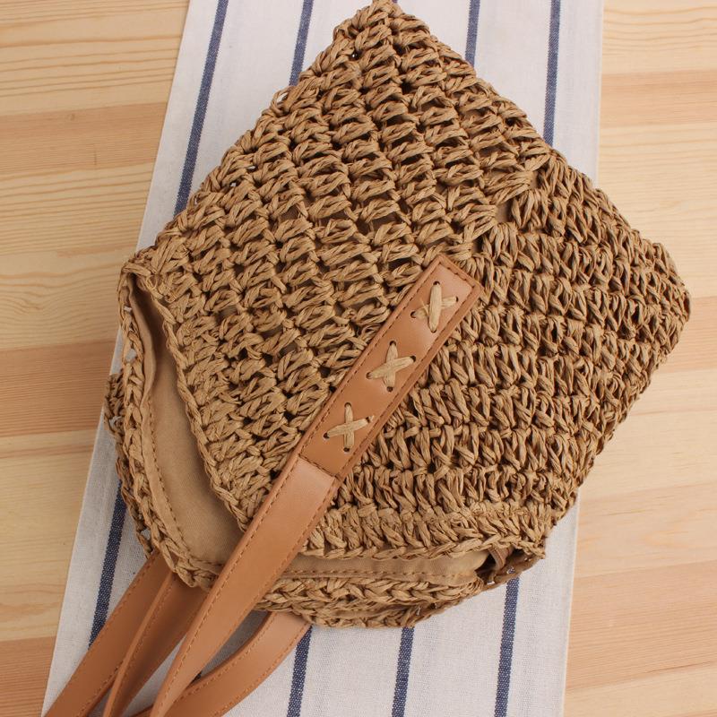 Women's Hand-woven Fashion Straw Paper String Vacation Shoulder Bags