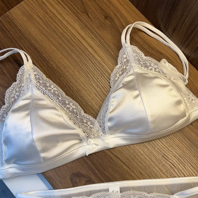 Women's Lace No Steel Ring Triangle Cup Push Bras