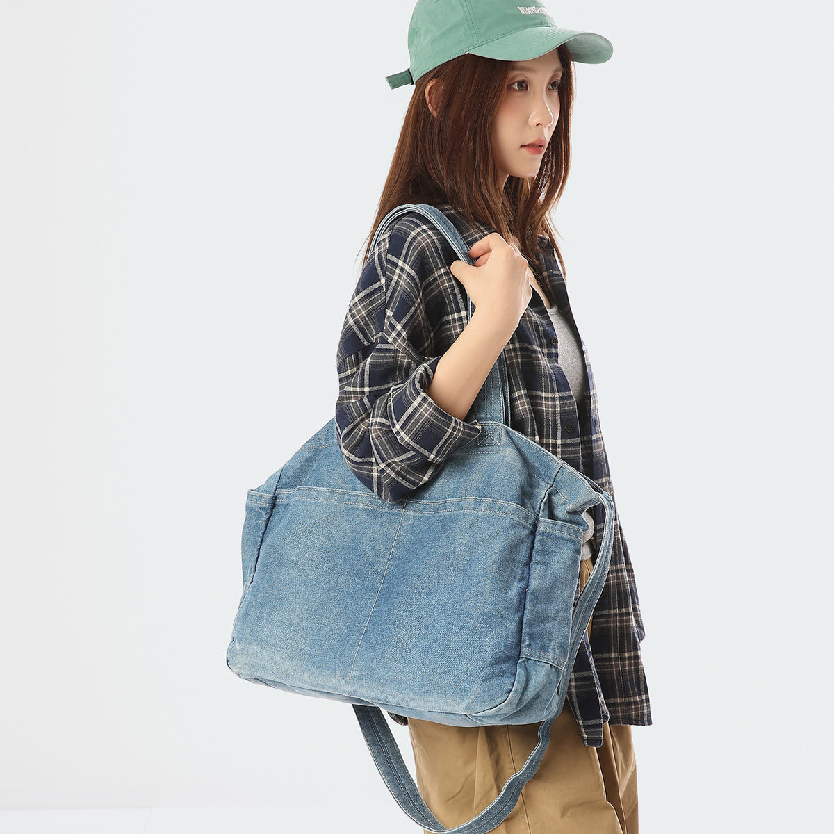 Denim Neutral Large Capacity Trend Cloth Design Lazy Women's Shoulder Bag