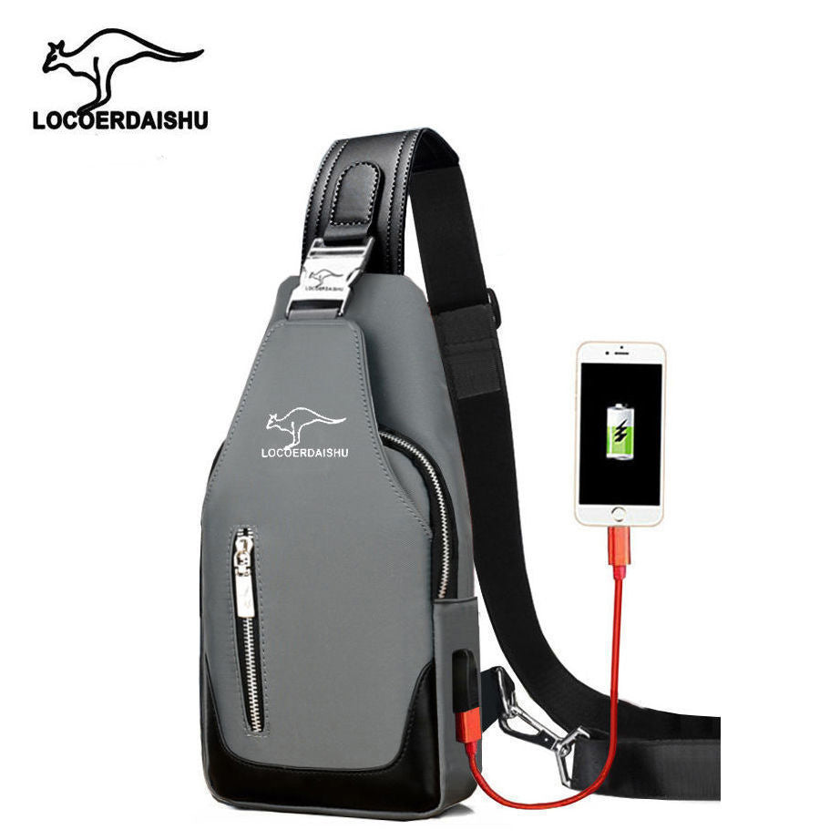 Classy Men's Oxford Cloth Charging Tide Backpacks