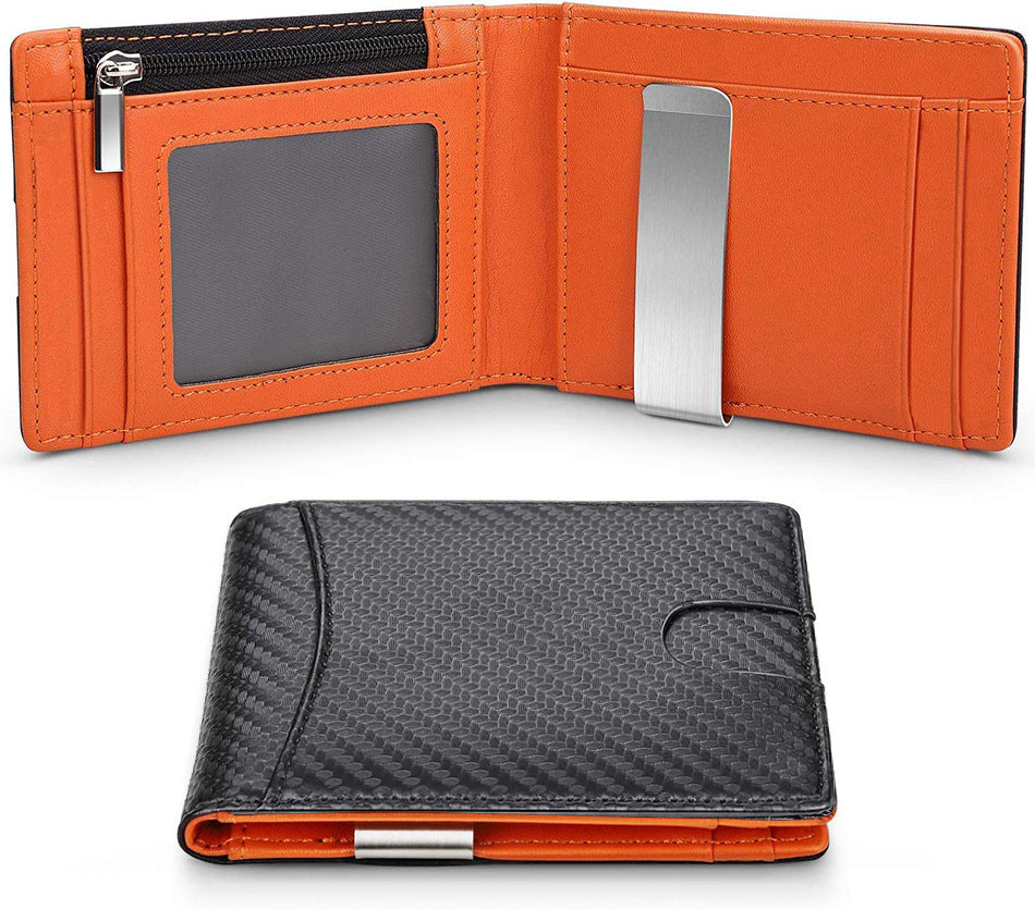 Versatile Slouchy Men's Carbon Fiber Business Men's Wallets