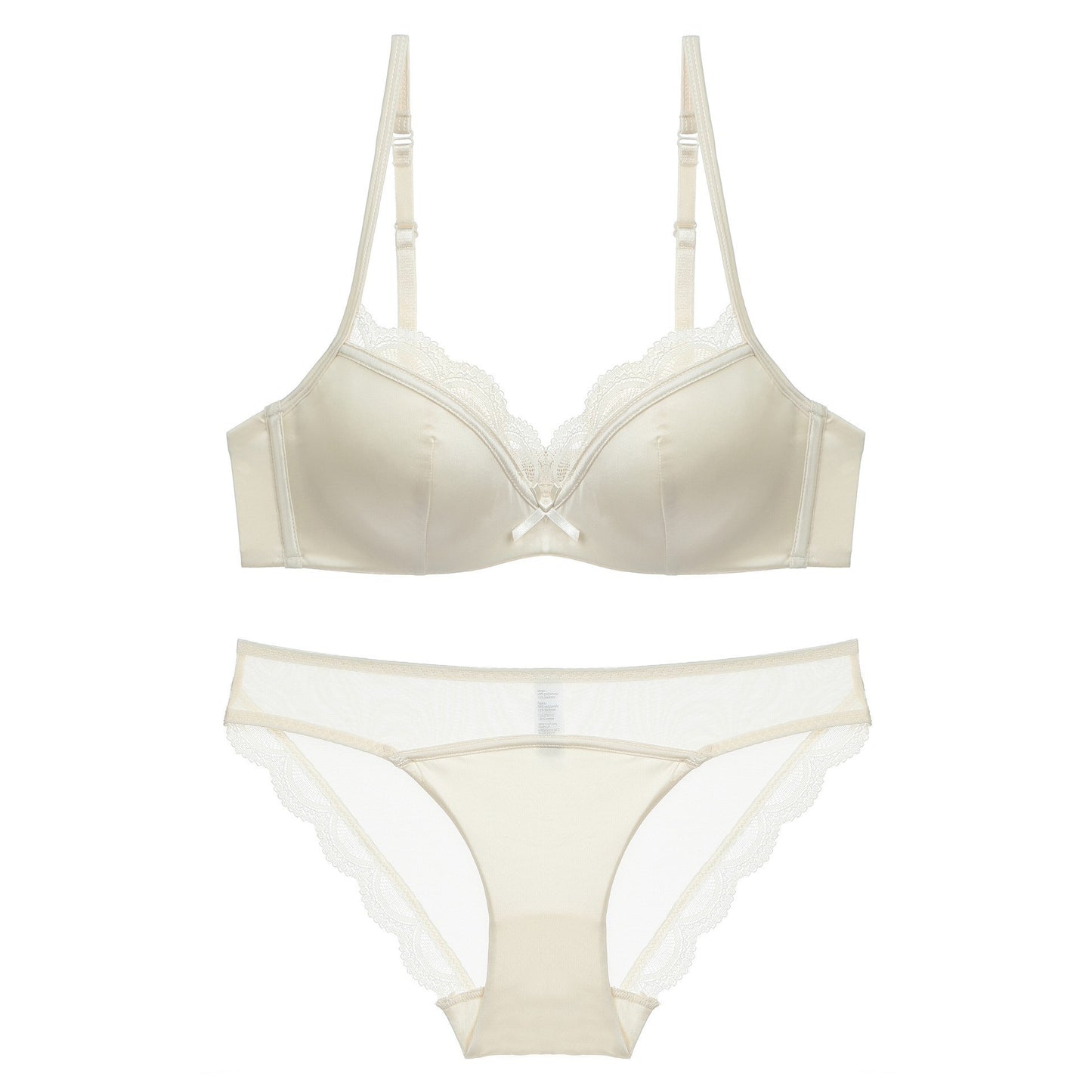 Women's French Style Thin Underwear Glossy Lace Lingerie Sets