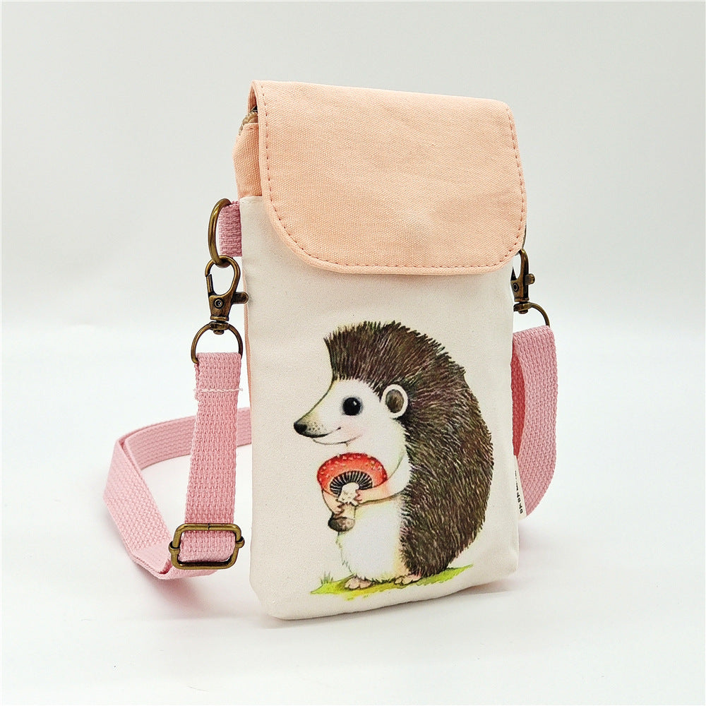 Women's Printing Fresh Painted Kaka Tribal Canvas Hand Phone Bags