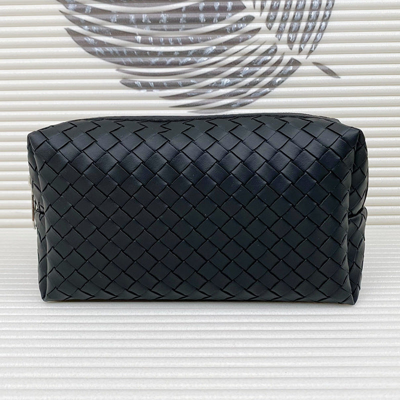 Leather Waterproof Business Trip Large Capacity Portable Brush Makeup Bag