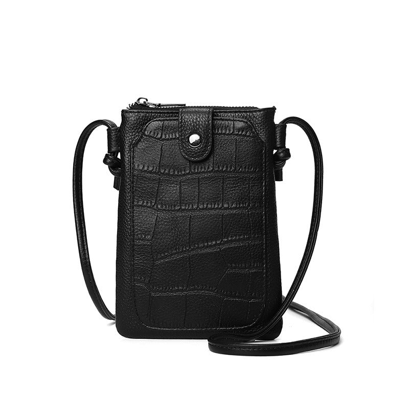 Color Simple Style Crocodile Pattern Mobile Fashion Trend Phone Bags