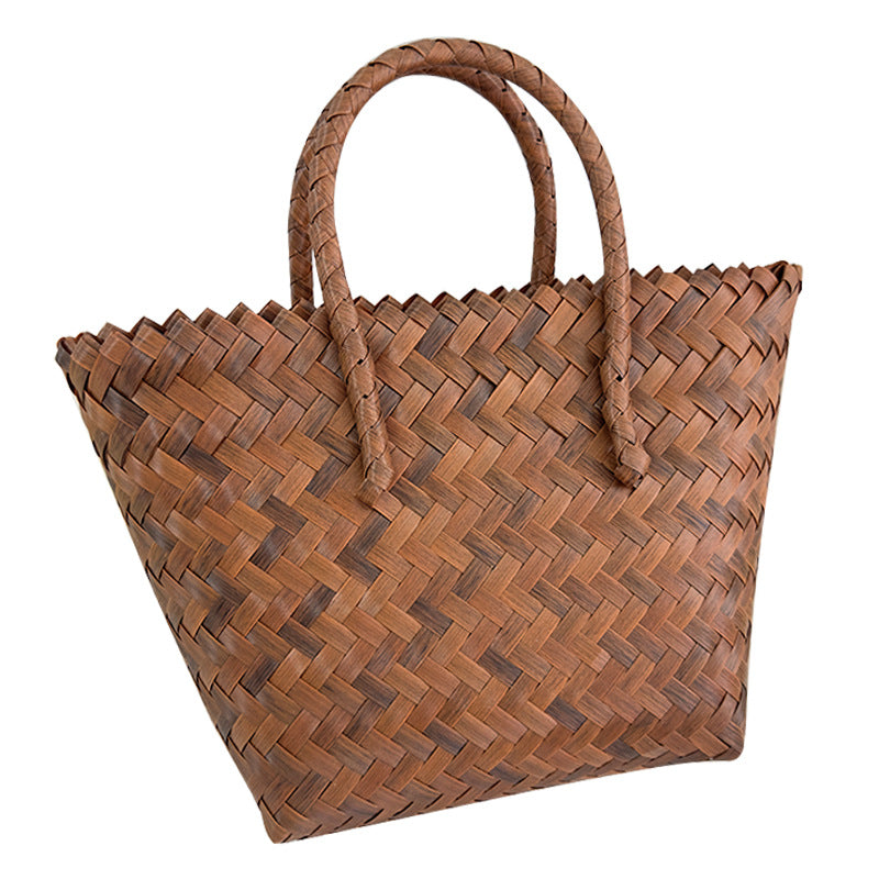 Women's Fashion Trendy Handmade Rattan Weave Retro Bags