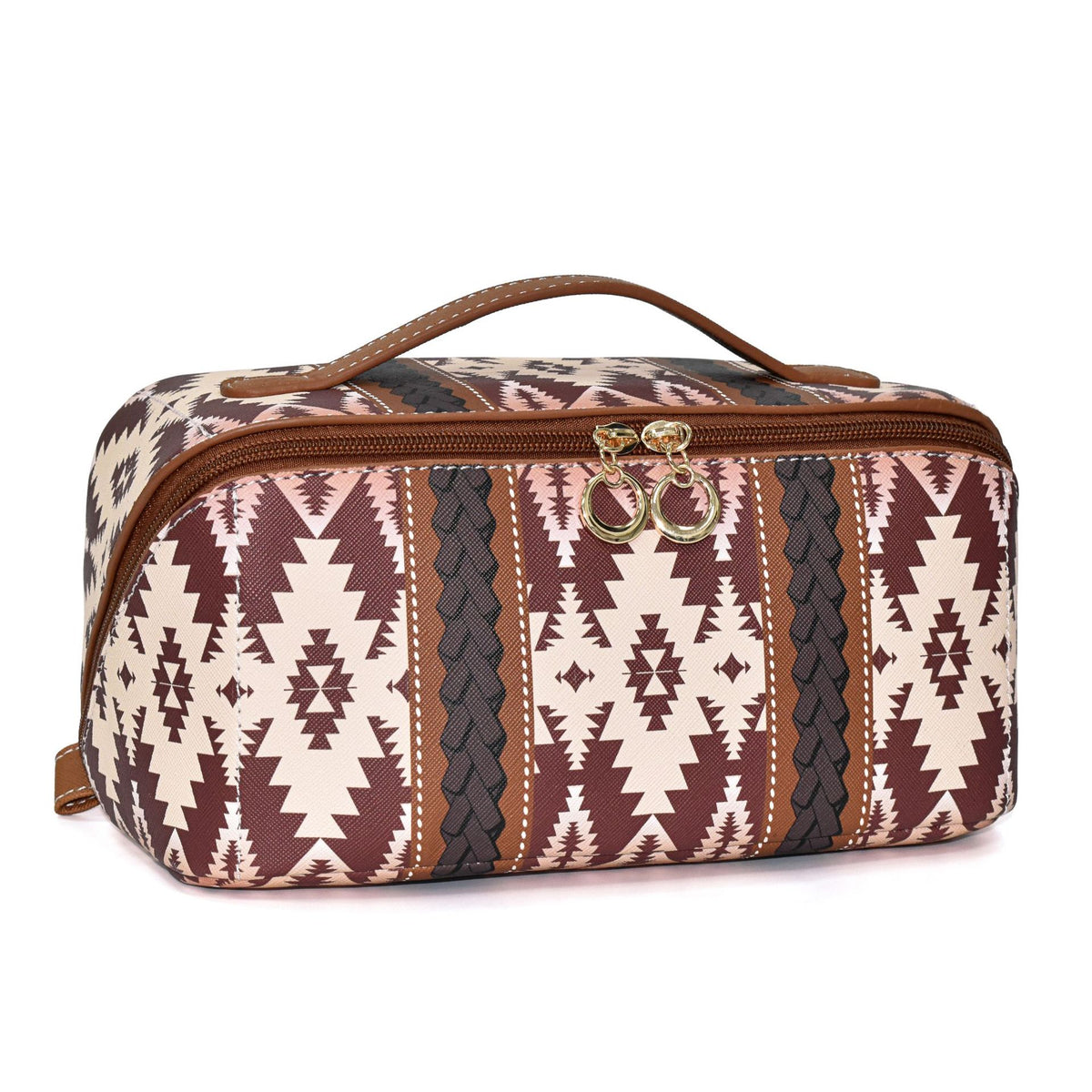 Bohemian Style Leather Cloud Pillow Large Capacity Makeup Bag