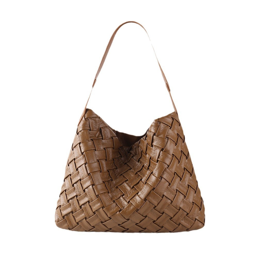 Women's Capacity Composite Portable Soft Leather Textured Women's Shoulder Bag