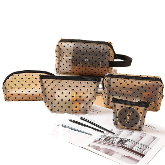 Love Heart Toiletry Storage Portable Large Cosmetic Bags