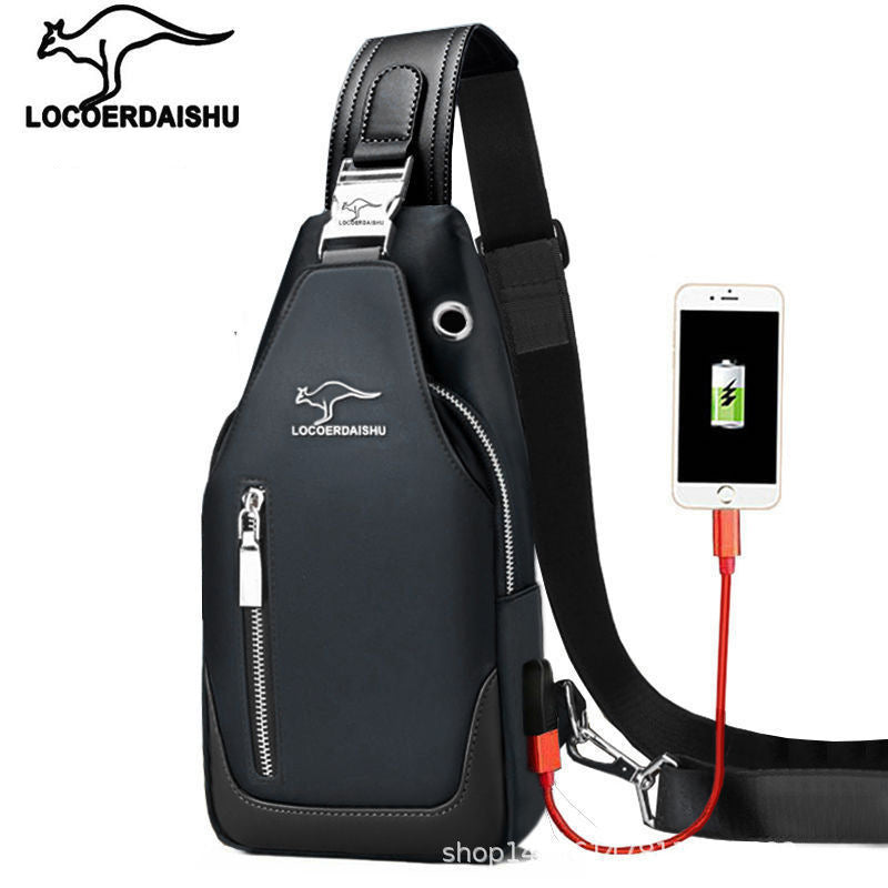 Classy Men's Oxford Cloth Charging Tide Backpacks