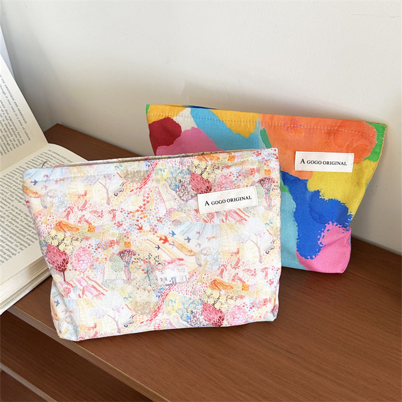 Fresh Oil Painting Printing Gentle Large Capacity Bags