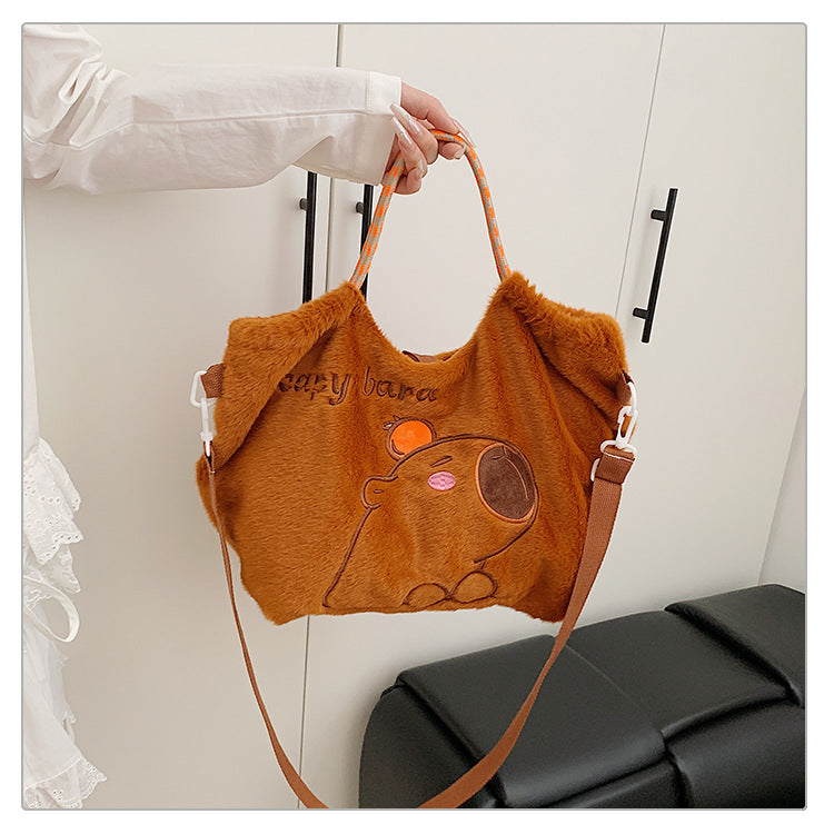 Women's Rabbit Plush Make-up Cute Stitch Doll Women's Messenger Bag
