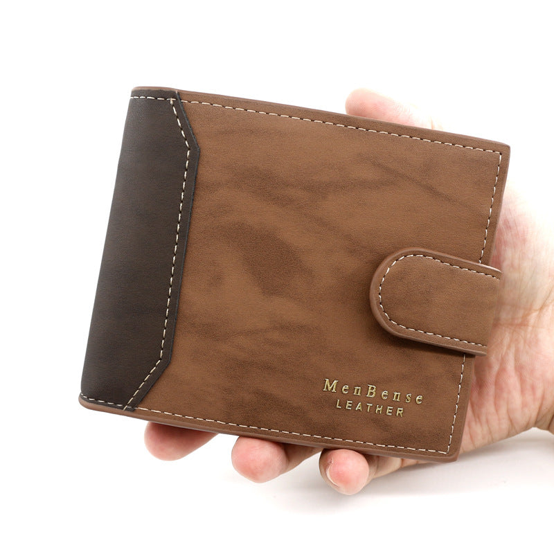 Men's Korean Style Hinge Bronzing Printed Short Men's Wallets