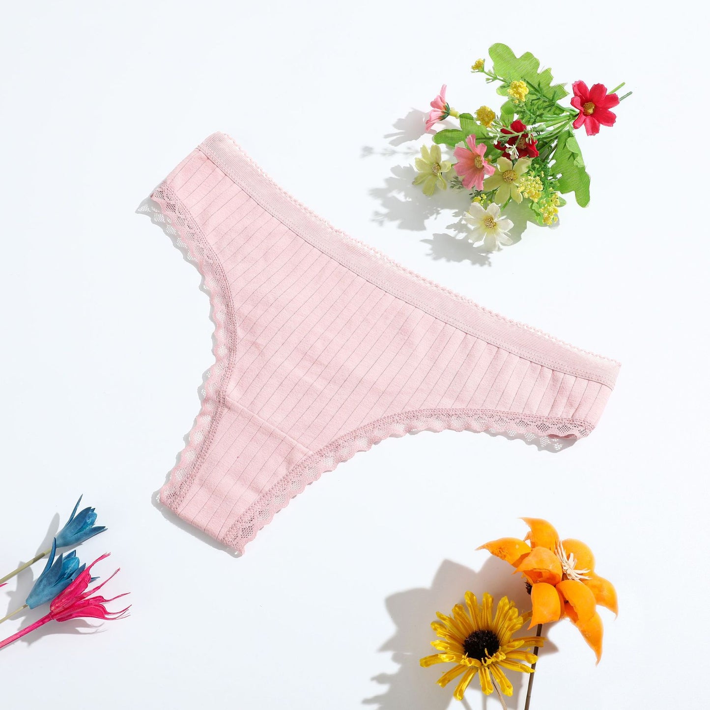 Women's Low Waist Hot Bead Cotton Underwear Panties