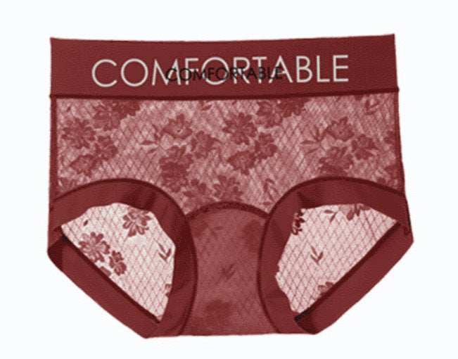 Women's Underwear Mid Waist Lengthened Crotch Letters Panties
