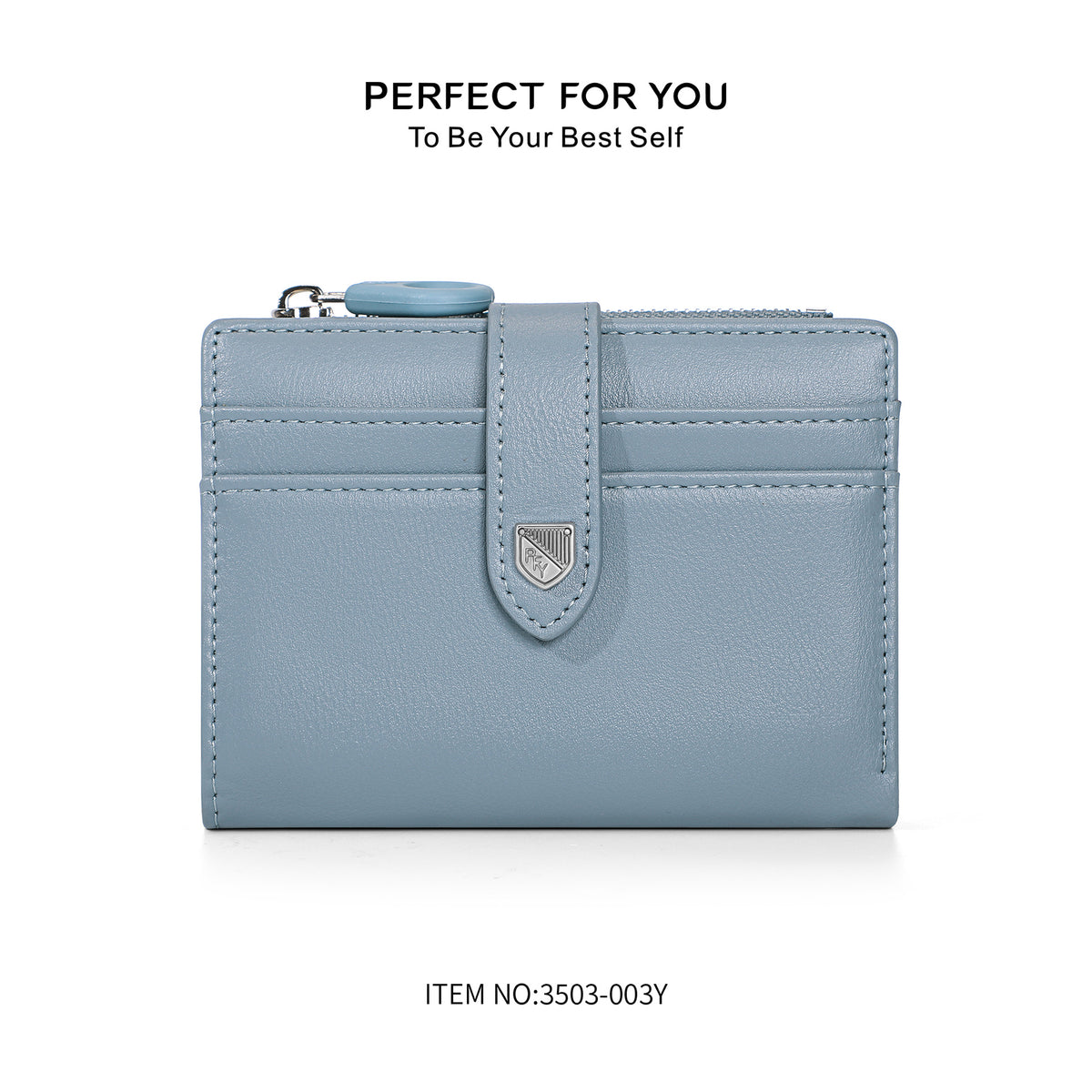 Women's Lightweight Large Capacity Zipper Double Closed Ladies Wallet