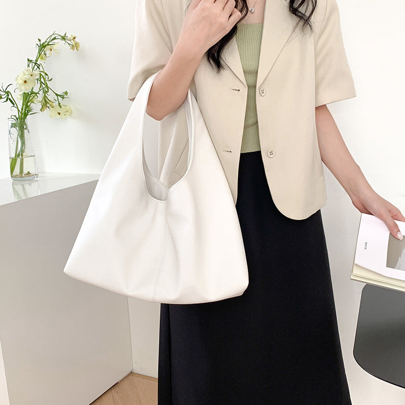 Large Capacity Underarm Korean Style Solid Color Fashion Bags
