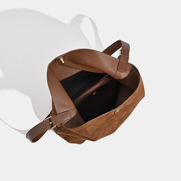 Women's Leisure Commute Large Capacity Suede Summer Women's Shoulder Bag