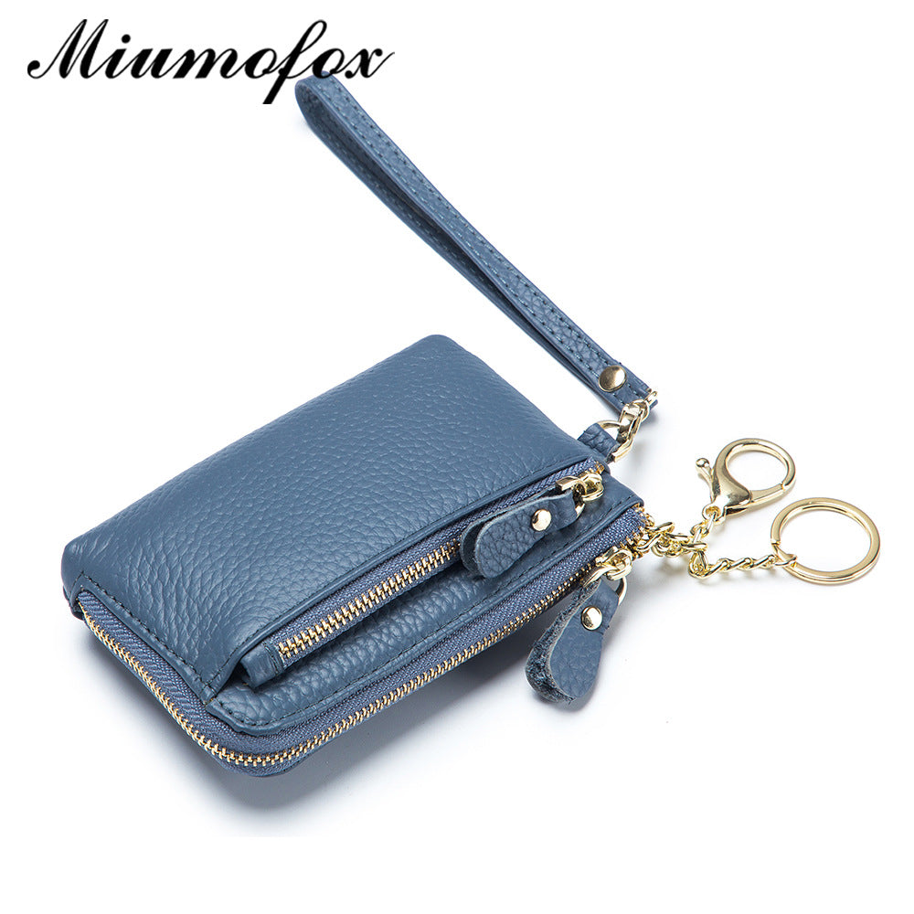 Graceful Cowhide Hand Strap Simple Multifunctional Coin Purses