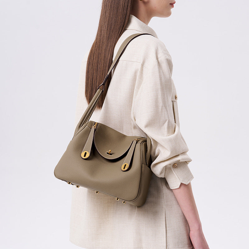 Women's First Layer Cowhide Lindi Underarm Leather Women's Shoulder Bag