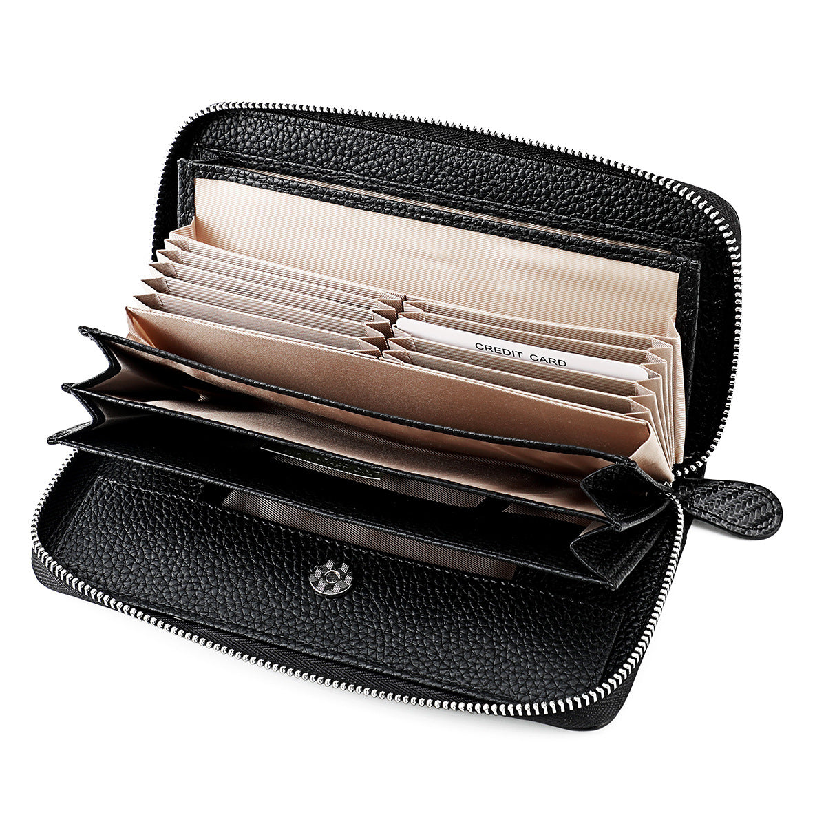 Women's Swiping Leather Long Style Expanding Clutch Ladies Wallet