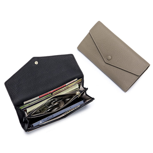 Long Genuine Leather Multifunctional Clutch Soft Simple Handbags